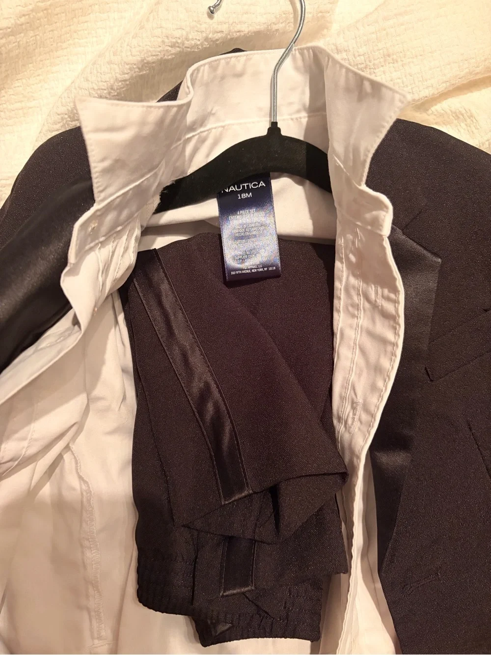 Nautica Black Jacket with White Collar